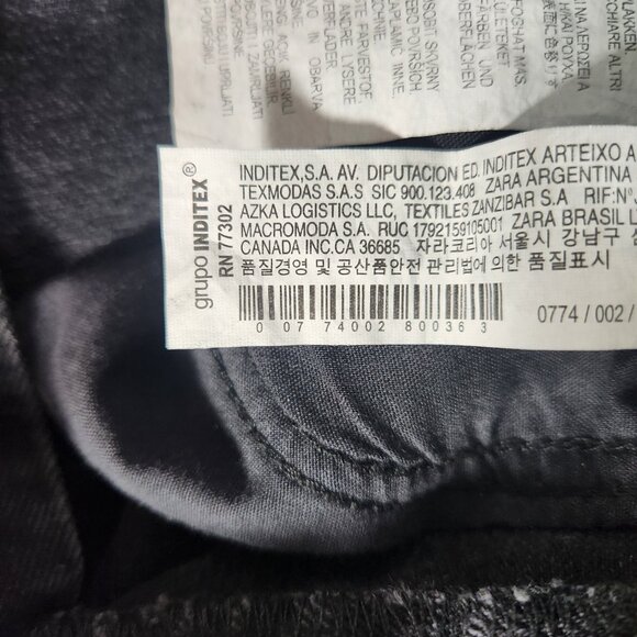 Zara Washed Black Distressed Mid Rise Button Fly Denim Shorts Size 4 - Picture 5 of 8